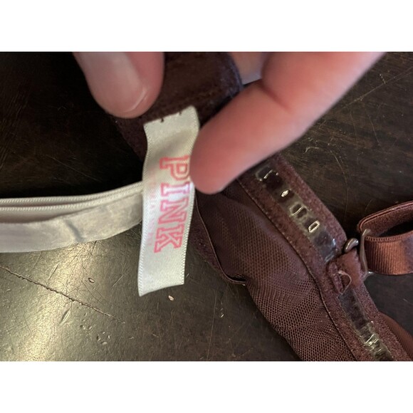 Victoria's Secret PINK Bra 38C Womens Burgundy Wear Everywhere Push Up Multiway - Picture 4 of 8